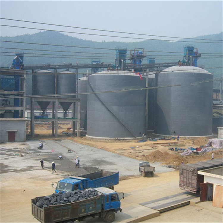 大连水泥钢板仓2座3000吨青岛项目进入施工